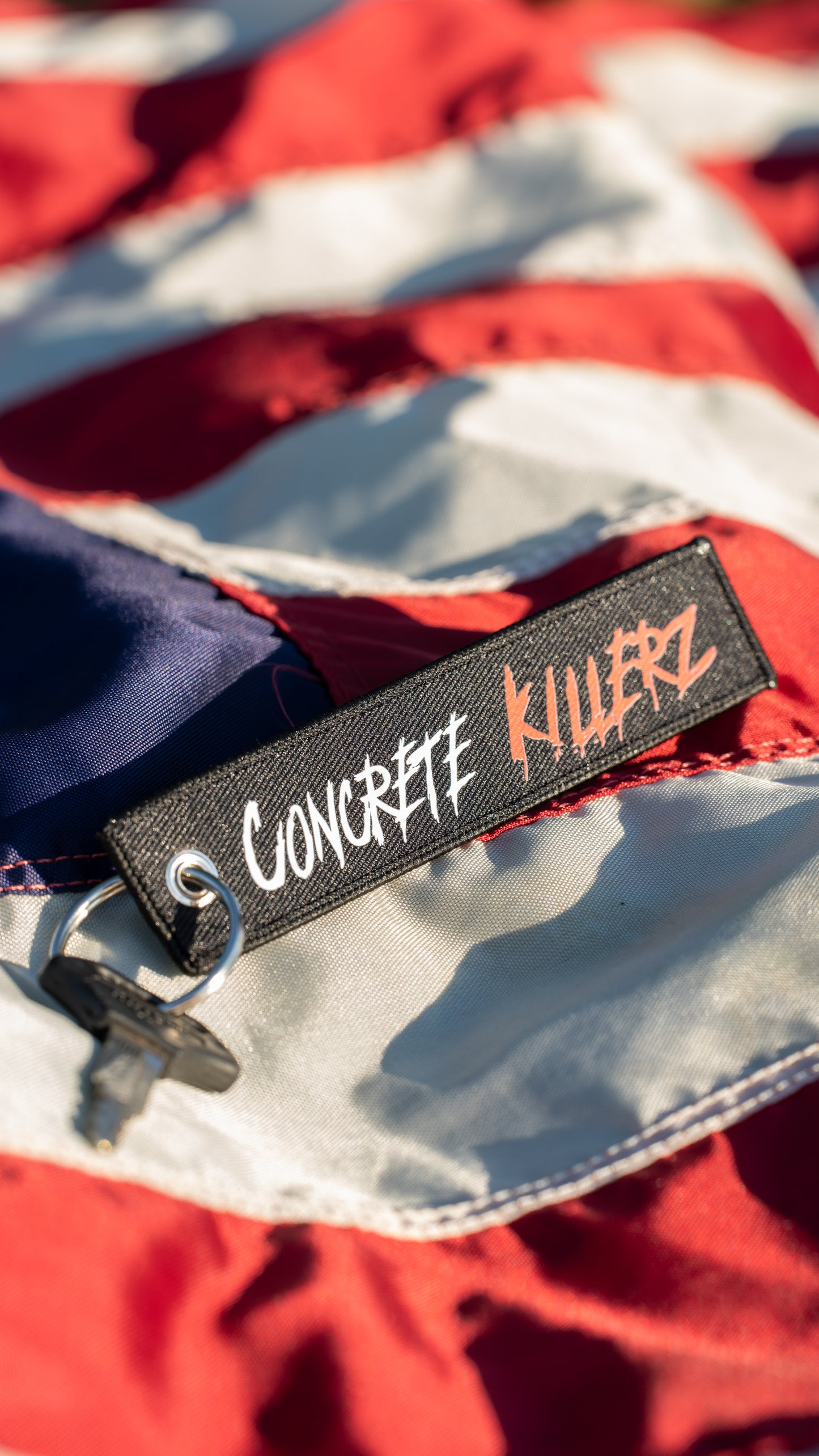 Concrete Killerz Red And White Key Chain
